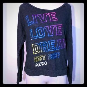 Aeropostale Womens Long Sleeve Graphic T-Shirt